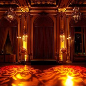 Dance floor venue pattern wash lighting set-up
