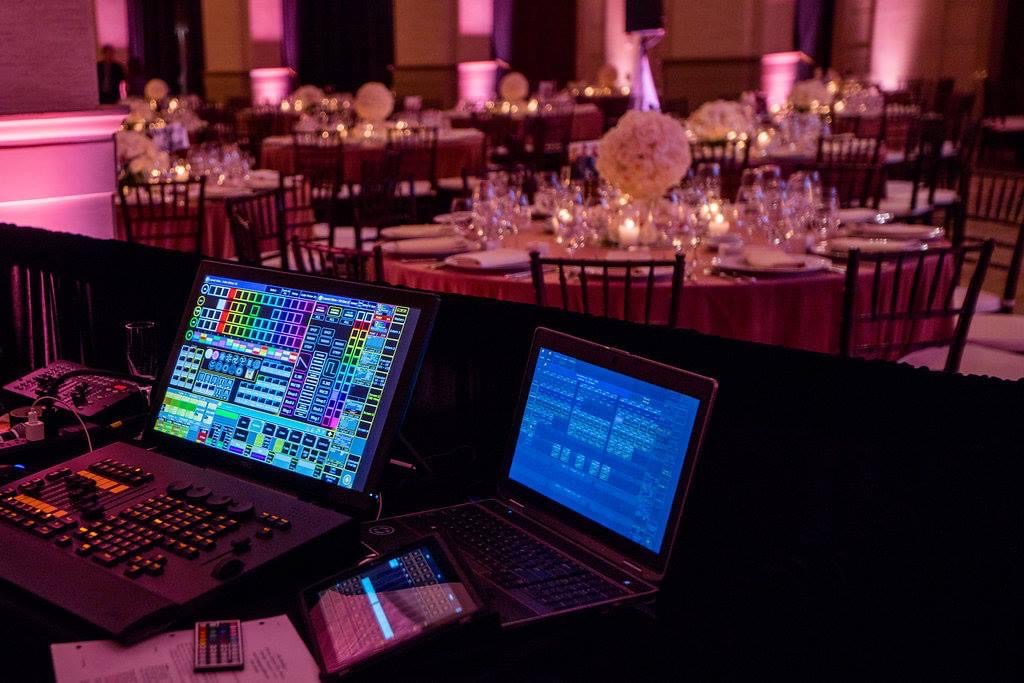 Behind the scenes DJ Setup and table decor